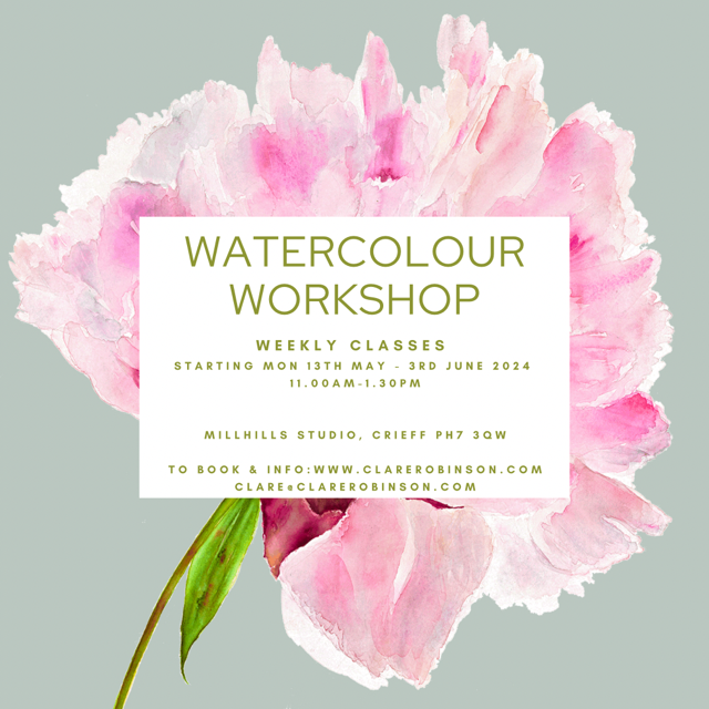 FLORAL WATERCOLOUR WORKSHOP - MONDAY's May 2024