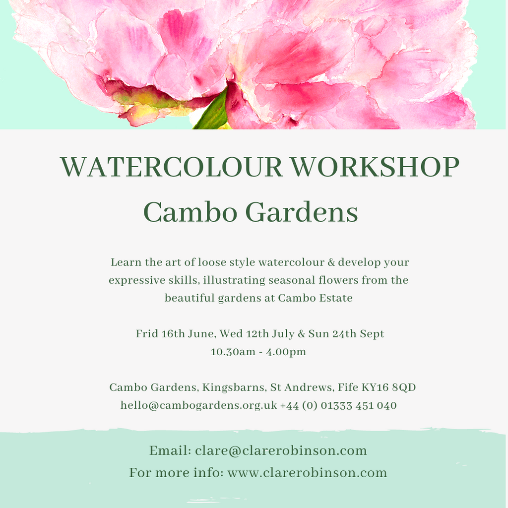 CAMBO GARDENS, ST ANDREWS - WATERCOLOUR WORKSHOP July 2023