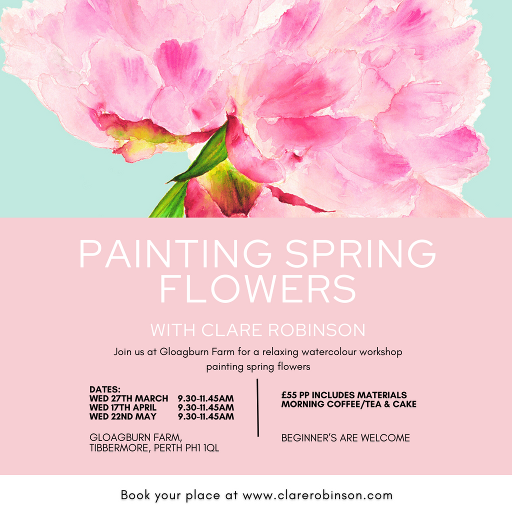 Painting Spring Flowers at Gloagburn Farm, Perth - 17th April 2024
