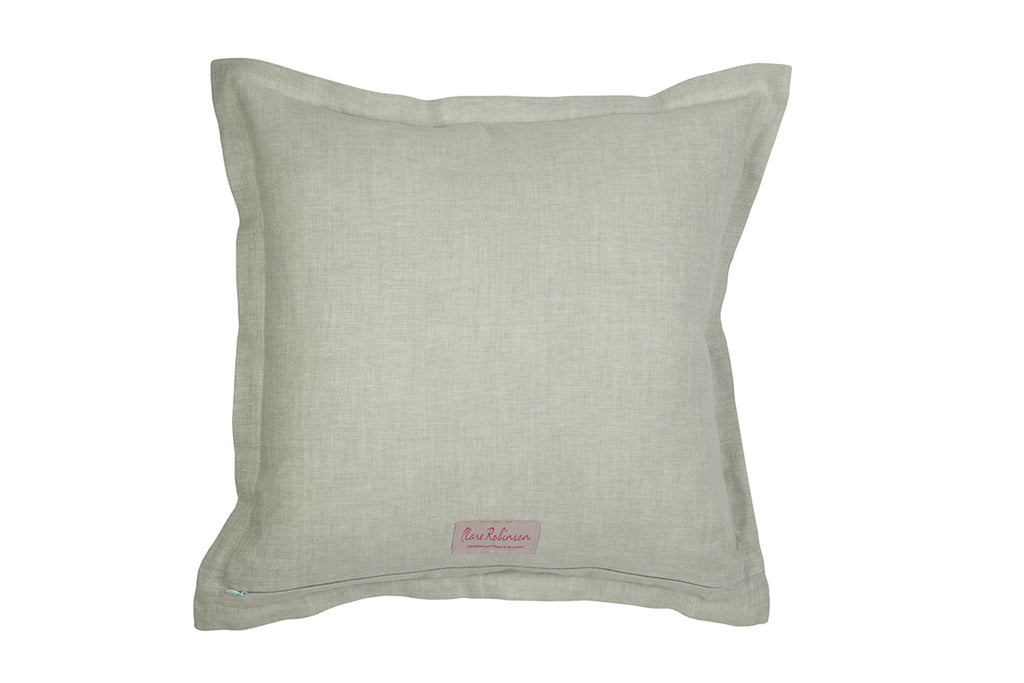 Natural Astrantia Linen Cushion