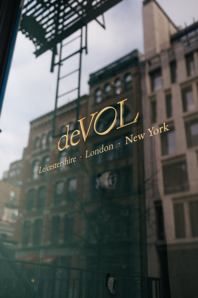 Floral paintings in deVOL's New York showroom