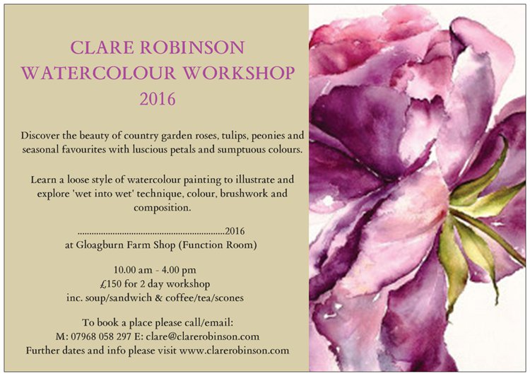 Watercolour Courses for 2016