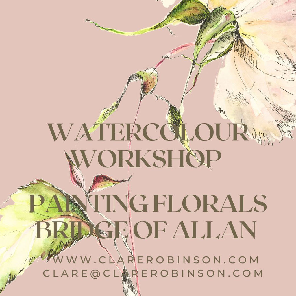 WATERCOLOUR CLASSES JAN 2026 - Painting Florals Bridge of Allan