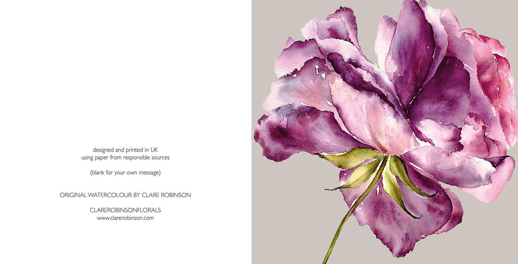 Ranunculus purple card