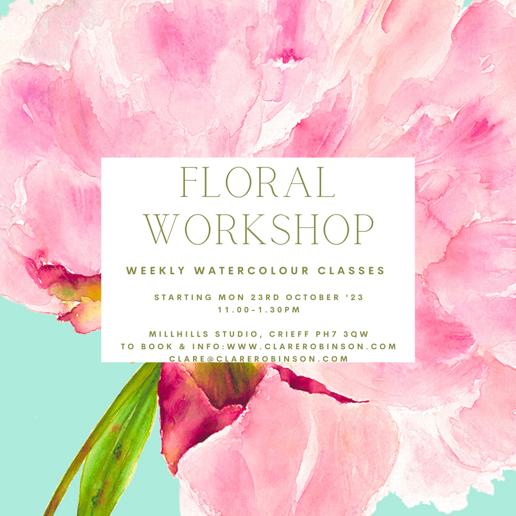 FLORAL WATERCOLOUR WORKSHOP - MONDAY'S Oct - Nov '23