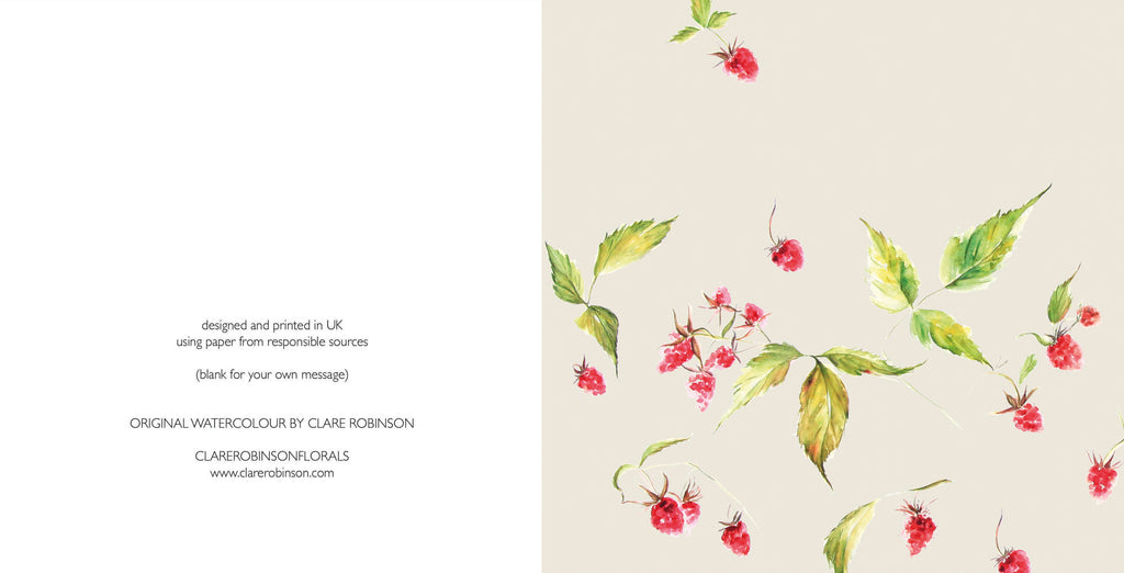 Raspberries Natural Card