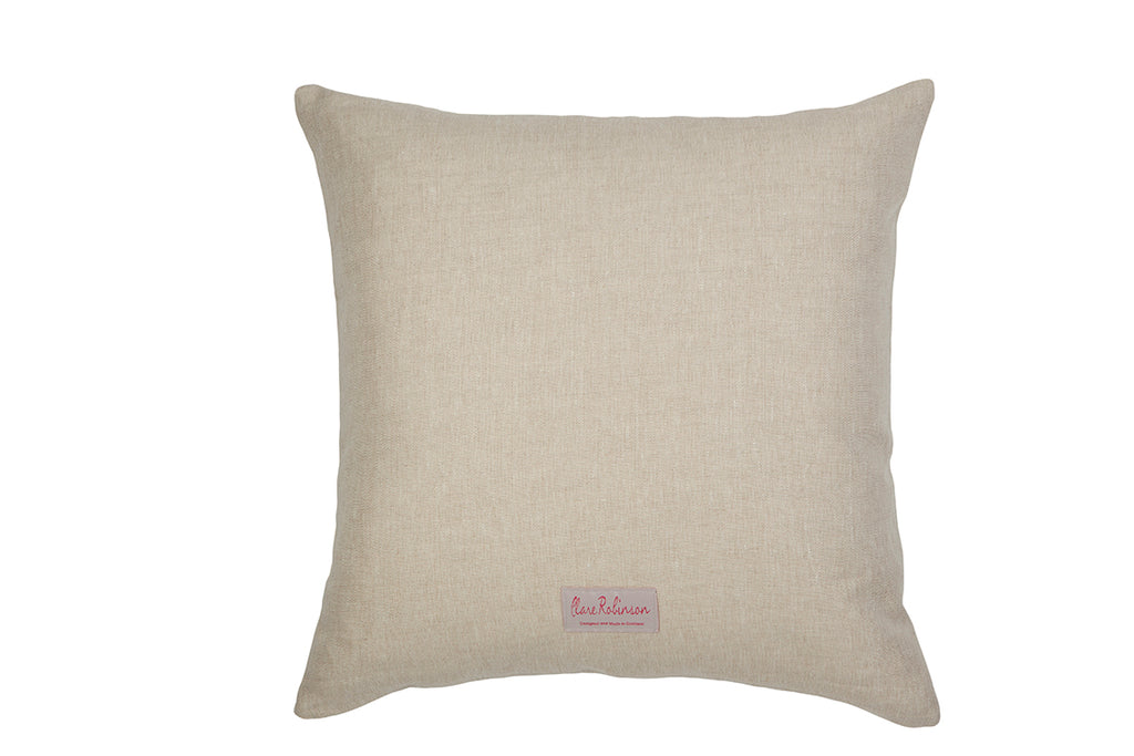 Natural Astrantia Velvet Cushion