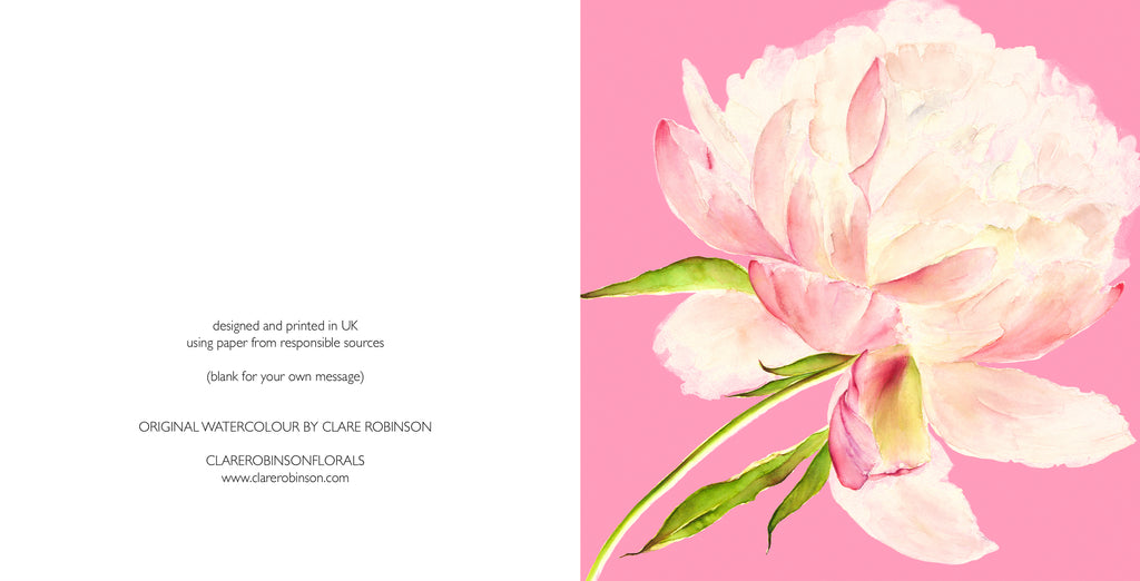 Faded Peony & Pink card